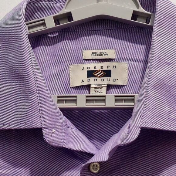 Joseph Abboud Long Sleeve Dress Shirt - Big/Tall - Lavender - 18.5 Neck - Picture 2 of 14